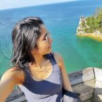 Ayli Ghiya Instagram – Day vs Night😌 Pictured Rocks Cliffs