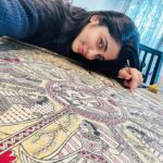 Ayli Ghiya Instagram - 2013-2023! Finally it’s complete 🫶🏻 #madhubanipainting #acrylicpainting Naperville, Illinois