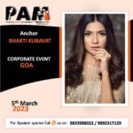 Bhakti Kubavat Instagram - Star anchor and a great performer Bhakti Kubavat anchoring a corporate event in Goa tonight!