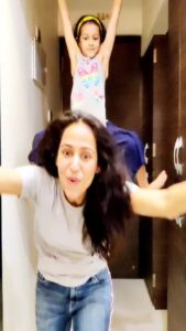 Bhamini Oza Instagram - No hang-up staying home. We hung out instead...

#workout #fun #motherdaughter