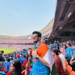 Bhavin Bhanushali Instagram - Historic Win 🇮🇳❤️ Proud of team India ❤️ @indiancricketteam #cricket #indiavspakistan #worldcup #india Narendra Modi Stadium - Ahmedabad
