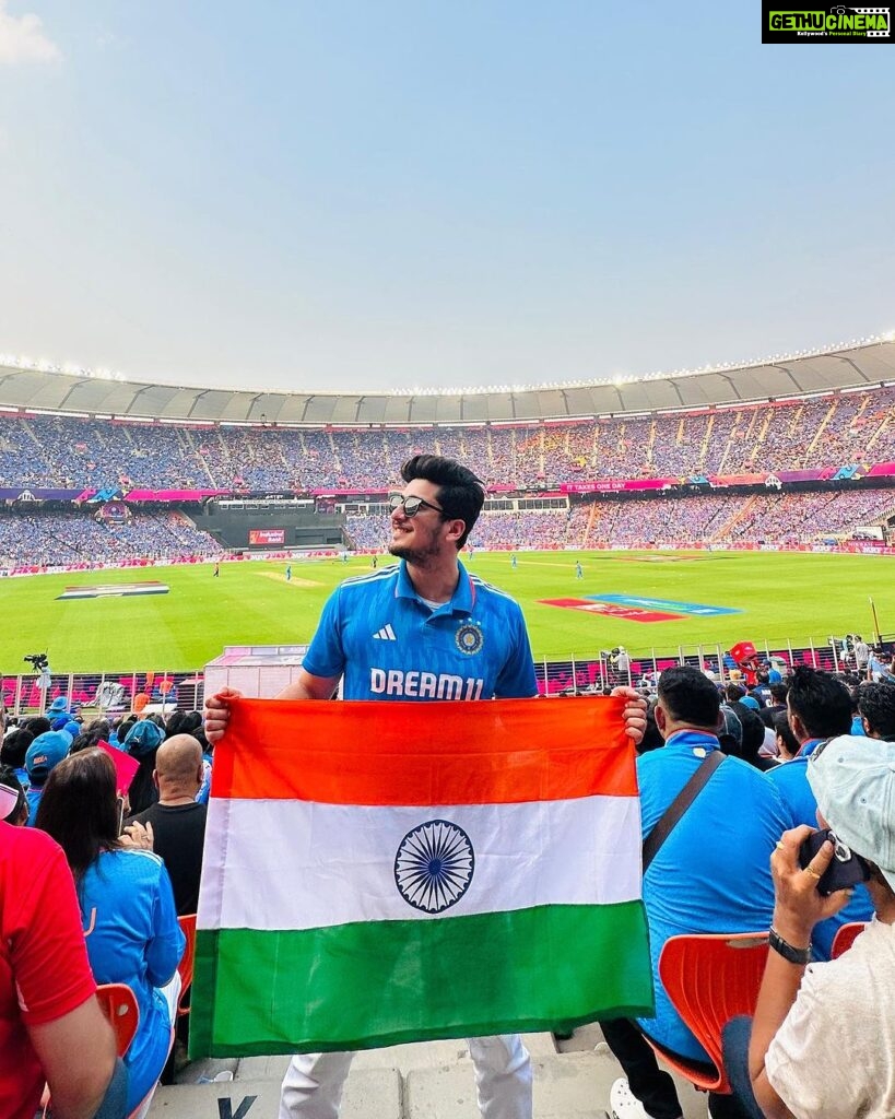 Bhavin Bhanushali Instagram - Historic Win 🇮🇳❤ Proud of team India ❤ @indiancricketteam #cricket #indiavspakistan #worldcup #india Narendra Modi Stadium - Ahmedabad