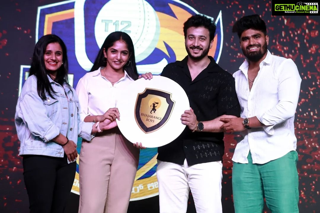 Bhavya Gowda Instagram - TPL season 3 Bhajarangi Boys logo launch !