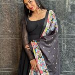 Bhavya Gowda Instagram – 🖤
Outfit: @anthariya_ 
Jewel: @thespatika Bangalore, India