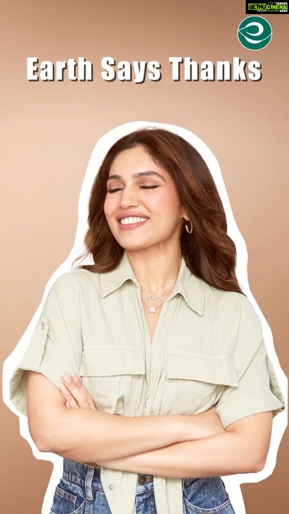 Bhumi Pednekar Instagram - Every time you choose @ecosoul_ind products, Earth Says Thanks. Check out their 100% compostable and plant-based products today on Amazon and website. #plantbased #sustainability #earthsaysthanks
