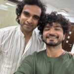 Bravo Instagram - —so a week ago ! I just had the ultimate celebrity encounter! I met not one, not two, but three of my absolute faves! 🤩 First off, I met my coolest Doppleganger @ashokselvan brother.! I mean, come on, who needs a secret identity when you've got a twin running around? 😎 Jk😂 And the legend @r_sarath_kumar sir & @nikhilavimalofficial ❤️ —— My team @894tamilfm for the win 🥇 Dubai, United Arab Emirates
