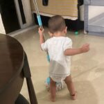 Chinmayi Instagram – Son thinks he is cleaning. This sorta help I wasnt expecting this Deepavali 😂