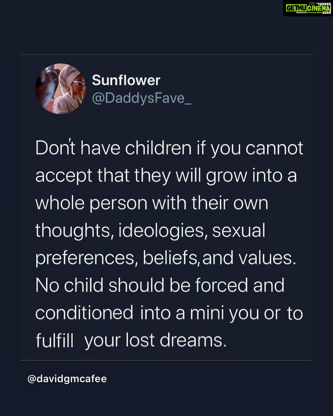 Chinmayi Instagram - Dedicated to any parent who thinks their children are robots that must obey their every whim and fancy, plus tolerate their emotional and physical abuse and imbalance.