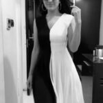 Chitra Shukla Instagram - Inner happiness is something which shows your all shade’s. Love the feel of outfit🤍🖤Wearing @tejaswinireddy_couture Style by @reshma_stylist #event #time #vibes #chitrashukla #swipeleft
