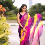 Deepthi Sunaina Instagram - 💜💛 #deepthisunaina 💛 #deepthisunaina . . . . . 👗: @navya.marouthu 📸: @rollingcaptures Hair: @vicky_hairstylist_official