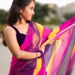 Deepthi Sunaina Instagram - 💜💛 #deepthisunaina 💛 #deepthisunaina . . . . . 👗: @navya.marouthu 📸: @rollingcaptures Hair: @vicky_hairstylist_official