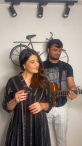 Denisha Ghumra Instagram - This song comes from love and so do we 🤍
.
@shastribalraj Tere Hawale kar diya ❤️
.
My beautiful outfit which i absolutely love - @urban_closet07 
.
@ipritamofficial @arijitsingh @shilparao @amitabhbhattacharyaofficial Only love for you🤍
@aamirkhanproductions @kareenakapoorkhan 
@tseries.official @monajsingh ❤️❤️
.
#terehawale #arijitsingh #shilparao #trendingsongs #trendingaudio #balrajshastri #denishaghumra #trendingindia