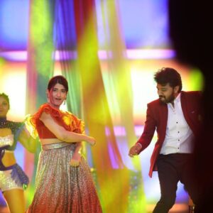 Denisha Ghumra Instagram - What a better day to post these pictures then on your birthday! It was so much fun performing with you @themaulikchauhan 🌸
A very happy birthday, wishing you lots of health happiness and may you always dance your way through life 🤍
.
Old parady at @gifaofficial 
.
Outfit - @dvfashionstudio 
Jewellery - @thejewelstudiio 
Hair - @dhanlaxmitrivedi 
.
#gifanight #birthdaypost #gujaratifilms #dancing_is_life 
#denishaghumra #maulikchauhan