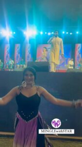 Denisha Ghumra Instagram - #MWSSpotted Actress @denishaghumra_official setting the floor on fire with her Garba moves last night during Navratri event!🔥🕺🎉 

@balrajshastri 
#DenishaGhumra #Navratri2023 #MingleWithStar #Actress