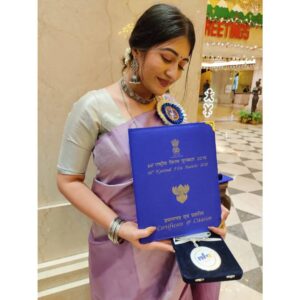 Denisha Ghumra Instagram - I knew this day was going to come..
But when it actually happened and i was there.. ❤
.
Just Thank you to all there is 🌟
Dreams do come true..!
.
23-12-2019
.
.
@hellarothefilm .
.
#nationalawards2018 
#specialjuryaward
#silverlotus