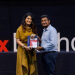 Denisha Ghumra Instagram - TEDx Talk day was a good day. Looking back at my entire journey, made me feel so good about myself. We often forget where we came from and how we started 🌸 . Thank you @vatsal_1994 @myrjdhara 🤍 . Outfit - @houseoffett Styled by - @ishhaa_nagar MUAH - @brides_byhetnajadeja Jewellery - @thejewelstudiio . #tedx #tedxtalks #tedxspeaker #tedxyouth #tedxwomen #tedxindia #lifejourney #beinganactor #changingperceptions #nealdonaldwalsch #conversationswithgod #loveisallthereis #denishaghumra