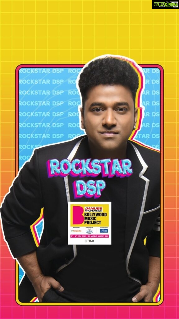 Devi Sri Prasad Instagram - @thisisdsp is all set to rock the stage with trippy beats and peppy music. 🎶 Book your tickets for Danube Properties BMP 2023 now! @evalive.in @hungamamusic @createandcollab.in @insider.in @danubeproperties @m2magicmoments @tuborgzerosoda @cupnoodles.india @bislerizone @bislerilimonataofficial @amazonalexaindia @sula_vineyards @yorkwinery @societytea #RadioMirchi @khushi.advertising #DashEnterntainment @live.fiesta @1spark.drinkware @simcaadvertising_ltd @capitalgroupindia @gourmettalesco @elevitemedia @pvrpictures #OoAntava #RockstarDSPliveinBMP #bollywoodmusicproject #bmp2023 #bollywood #music #indie #musicfestival #festivalvibe #bollywoodsongs #bollywoodstyle