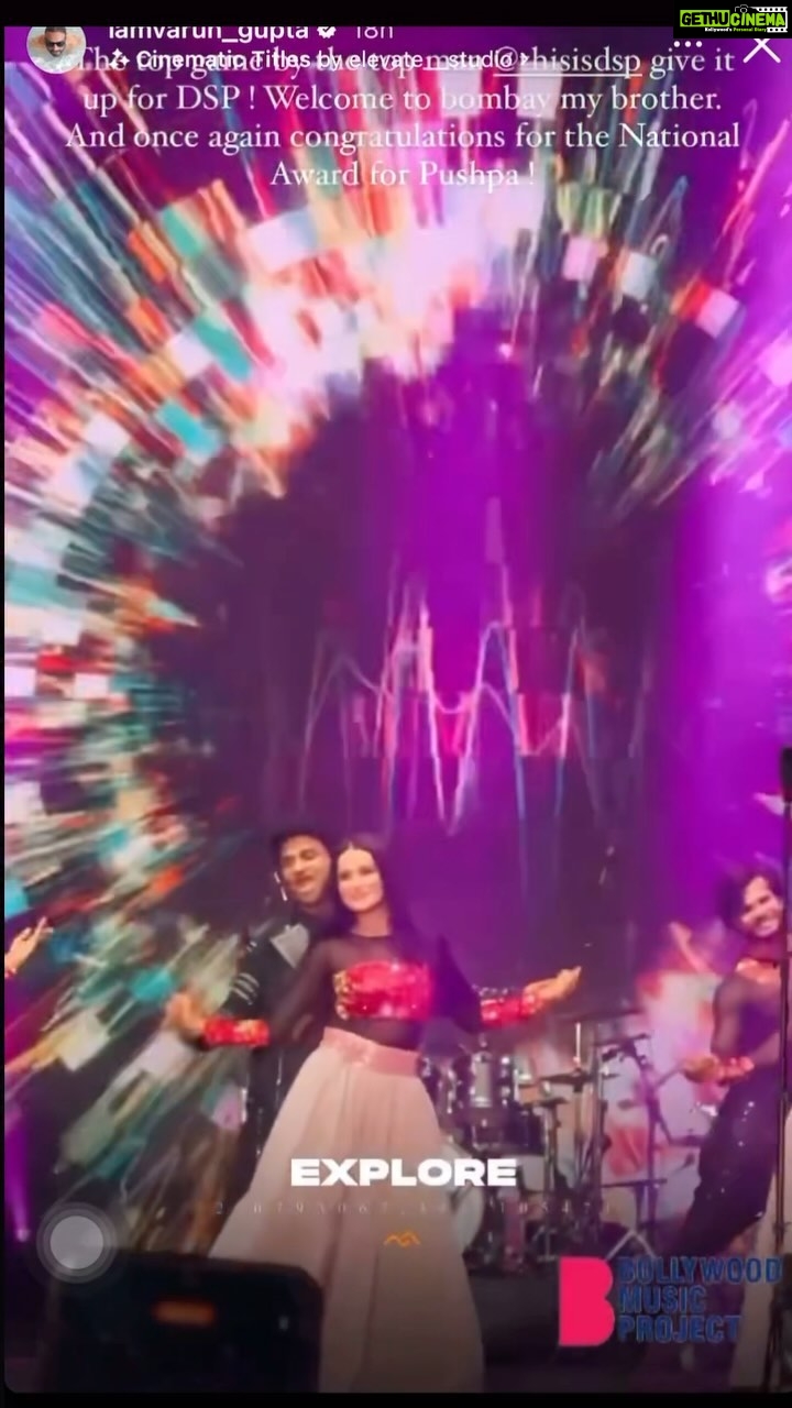 Devi Sri Prasad Instagram - Im So Excited To Be Performing “Srivalli” with The OG composer of the Song & National Award Winner…Rockstar DSP😍 @thisisdsp Hez the most amazing person and so humble human being Am just Thankful to God & @roshinajacobkhambata @hormuzdkhambata for giving me this opportunity 🙏🏻❤️ #rockstardsp #hkdc #devisriprasad #srivalli #bmp @bmp_online