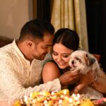 Devoleena Bhattacharjee Instagram - Happy Deepavali everyone 🪔🤗 Celebrating Diwali with mummy & papa. ❤️🤗 #instapet #schitzu #devoleena #diwali #noisefreediwali #thankyou Mumbai, Maharashtra