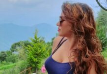 Devshi Khandur Instagram - Mountain girl 💚 #devshikhanduri #view #mountains #beautiful #travel #soulawakening #mountaingirl #pahadi #naturalbeauty