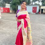Dhamnashree Kadgaonkar Instagram - Saree is epitome of poise, grace and beauty… Beautiful sari by @pandatpaithani Blouse and jewellery by @jizajewellerystudio Hair by @_sgmakeover Malad West
