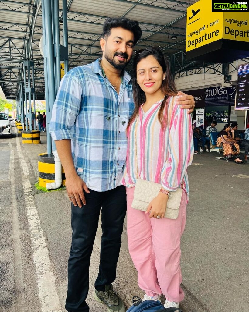 Dhanya Mary Varghese Instagram - May God give you all the success you deserve.. Have a safe journey. #johnjacob #dhanyamaryvarghese #lifewithjod #travel #shoot #actress #actorscouple