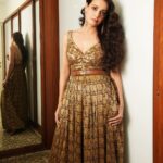 Dia Mirza Instagram - Celebrating the power of cinema to unite, to spread love and truly uplift our lives 🐯 Thank you @mumbaifilmfestival @anupama.chopra @priyankachopra @_iiishmagish for a spectacular opening night ❤️ We chose to wear the "Rudraksha" jumpsuit which is a fusion of tradition and modernity, drawing inspiration from the rich heritage of handwoven brocades, silk weaves and textiles from Banaras. It represents luxury by blending traditional textiles into contemporary design. The jumpsuit is in a colour palette of gold, ebony, grey, and copper, which are enhnaced through intricate embroidery techniques such as aari, dori, tikki, and zardozi by @ritukumarhq @amrishpkumar 🙏🏻 Jewellery courtesy @mahesh_notandass Make up @__seharkhan__ Hair @lakshsingh__ Photos @anups_ Managed by @exceedentertainment #JioMamiMumbaiFilmFestival2023 #VocalForLocal #HandcraftedInIndia #MadeInIndia Mumbai, Maharashtra