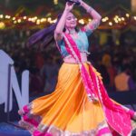 Dimple Biscuitwala Instagram - DAY 6 ❤️‍🔥💃🏻 @theslackersgroup @hashtagnavratri . #navratri2023 #dimplebiscuitwalalive . Wearing @priha_the_deisgner_studio Jewellery by @the_beta_girl Clicks by @_hb.photography__ Makeup and hair by @saramakeupofficial Styled by @style_by_mita SK Farm