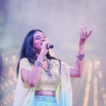 Dimple Biscuitwala Instagram - DAY 5 ❤️‍🔥 in Ombre 💚🩵 #navratri2023 . Wearing @riyasharedalal.label Captured by @_hb.photography__ Styled by @style_by_mita Jewellery by @the_beta_girl Hair by @headshotsalons Makeup by @saramakeupofficial