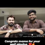 Dinesh Gopalsamy Instagram - Congratulations MAMA for your well playing🔥🔥 and you are the rocking star ✨ of the BB 7..🤟🔥