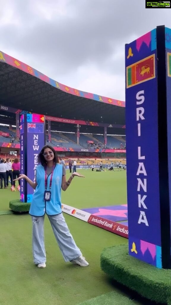 Disha Madan Instagram - I had the most incredible experience thanks to @icc & @metaindia ✨ To be walking around the Field Of Play, to sit in the media box and watch the match, to walk around the stadium & constantly hear the crowd cheer for their favourite has been the most magical experience for me! I got to witness ACTUAL BTS! So many people work around the clock to make sure you enjoy the match seamlessly at the comfort of your home & to see that passion bind everyone to the game is just out of this world ♥️ #CWC23 #MetaSuper50