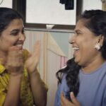 Divya Prabha Instagram – Vibing with @chhaya.kadam.75 🌺💙

Photo by @ab0li_m Mumbai – मुंबई
