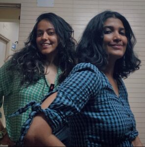 Divya Prabha Instagram - Twinning with the most favourite and coolest person on the set 💚💙

@seasonxv

#awial