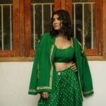 Divya Prabha Instagram - संस्कारी . @divya_prabha__ looks stunning in our green jacket set. The jacket is highlighted with embroidery with a beautiful lace crop top and bandhini trousers . Photographed :@jaisonmadany Videography: @abishek_ps Styled by: @sandra_resmi MUA: @anusha__anoop Wearing:@saltstudio . #greenbandhani #green #greenjacket #greenbandhiniset #handembroidery #jackets ethnic #lacecrop #croptop #elegantattire #aesthetic #elegance #divyaprabha #saltstudio #bestboutiqueinkochi