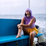 Elena Roxana Maria Fernandes Instagram - Keeping it cozy! . . . #hoodie #cozy #ootd #outfitoftheday #style #fashion #boat #travel #slay #fashion #beauty #sea #travelgram #slay
