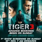 Emraan Hashmi Instagram – Tiger 3 advance bookings open on this Sunday, 5th Nov across India. #Tiger3 arriving in cinemas on Sunday, 12th November. Releasing in Hindi, Tamil & Telugu. @beingsalmankhan @katrinakaif #ManeeshSharma @yrf #YRF50 #YRFSpyUniverse @imax @cgv_korea @dboxtech @pvrcinemas_official @cgrcinemas @4d_emotion