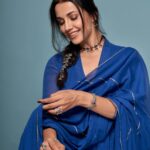 Esha Kansara Instagram - Gearing up for Diwali! 🪔 @eshyl_silver 💙 Styled by @styleitwithniki Photgrapher @badal_patel52 @poojan____19 Outfit @jovifashion