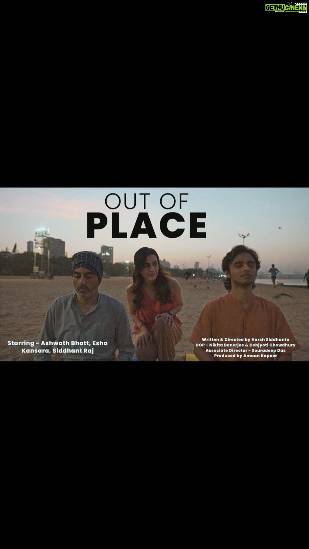 Esha Kansara Instagram - The story is set in Mumbai, and revolves around an alcoholic PG owner named Kultaar Singh Chatwal and a disillusioned television writer named, Shounak Bora. One evening, as both men open up about their dissatisfaction with life over a drink, the doorbell rings and in walks an NRI backpacker in search of a place to crash in for a week. While the men appear appalled at her arrival, little do they realize that the following 7 days would prove to be a decisive time in their lives - one that would fill their dampened lives, with a fresh breeze of hope. OUT OF PLACE!! #traileroutnow CREDITS ;) A Wolfpack Studios Production In Association with Uncharted Films Starring Esha Kansara @esharkansara Ashwath Bhatt @ashwathbhatt Siddhant Raj @siddhantraj05 Written & Directed by Harsh Siddhanta @_harsh712_ DOP - Debjyoti Chowdhury & Nikita Banerjee @debjyotii.chowdhury , @_nikita_banerjee Associate Director - Souradeep Das @d.souradeep Producer - Amaan Kapoor @amman_kapoor Editor - Yash bukalsaria & Prabodh @yashbukalsaria @prabodh_05 Poster Design - Kiranmay Kalita @_kiranmay_ Music Director - Bhaskar Saikia Casting - Rijul Rajpal @rijulrajpal DI – Sanjay Gharat @sanjay.gharat DI Studio - Nube Cirrus @nubecirrus Sound design - Aroonjyoti Sarmah & Yash shinde Sound edit - Yash shinde Sound Mixing & Dialogue edit - Aroonjyoti Sarmah 2nd Assistant Director - Neymat Syed @neymatsyed Production Manager - Atul Sashwat Location Sound - Sikander Hair & Makeup - Bhavika Sanghvi & Vaishnavi @bhavikasanghvi_makeup Executive Producers - Harsh Siddhanta, Debjyoti Chowdhury, Nikita Banerjee, Souradeep Das Poster Design - Kiranmay Kalita @_kiranmay_ #humaramovie #indie #shortfilm #films