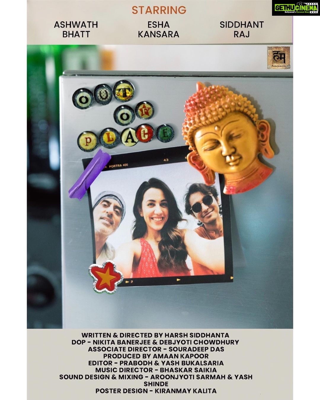 Esha Kansara Instagram - 2 men, distraught with life in their own specific ways - are joined by an unlikely third roommate; A yoga instructor, who apart from enchanting the men with her charm, also gifts them with a renewed zest for life. OUT OF PLACE!! #upcomingshortfilm #staytuned ✨✨ CREDITS ;) A Wolfpack Studios Production In Association with Uncharted Films Starring Esha Kansara @esharkansara Ashwath Bhatt @ashwathbhatt Siddhant Raj @siddhantraj05 Written & Directed by Harsh Siddhanta @_harsh712_ DOP - Debjyoti Chowdhury & Nikita Banerjee @debjyotii.chowdhury , @_nikita_banerjee Associate Director - Souradeep Das @d.souradeep Producer - Amaan Kapoor @amman_kapoor Editor - Yash bukalsaria & Prabodh @yashbukalsaria @prabodh_05 Poster Design - Kiranmay Kalita @_kiranmay_ Music Director - Bhaskar Saikia Casting - Rijul Rajpal @rijulrajpal DI – Sanjay Gharat @sanjay.gharat DI Studio - Nube Cirrus @nubecirrus Sound design - Aroonjyoti Sarmah & Yash shinde Sound edit - Yash shinde Sound Mixing & Dialogue edit - Aroonjyoti Sarmah 2nd Assistant Director - Neymat Syed @neymatsyed Production Manager - Atul Sashwat Location Sound - Sikander Hair & Makeup - Bhavika Sanghvi & Vaishnavi @bhavikasanghvi_makeup Executive Producers - Harsh Siddhanta, Debjyoti Chowdhury, Nikita Banerjee, Souradeep Das Poster Design - Kiranmay Kalita @_kiranmay_ #humaramovie #indie #shortfilm #films