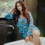 Eshanya Maheshwari Instagram - she is art. ✨🩵 WHAT THE FU€K DO you expect from her, OTHER THAN CONFUSION, beauty, and goddamn soul? Outfit- @veromodaindia Shot by - @shubz.photo 📍- @hiltongoaresort #Sheisart #Esshanya #EsshanyaMaheshwari #VeroModa #Goa
