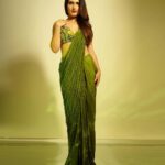 Fatima Sana Shaikh Instagram - 💚💚💚 Saree @anshikatakofficial Make up @dishsolanki Hair @sankpalsavita Shot by @kapilcharaniya