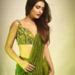Fatima Sana Shaikh Instagram - 💚💚💚 Saree @anshikatakofficial Make up @dishsolanki Hair @sankpalsavita Shot by @kapilcharaniya