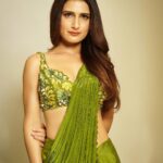 Fatima Sana Shaikh Instagram - 💚💚💚 Saree @anshikatakofficial Make up @dishsolanki Hair @sankpalsavita Shot by @kapilcharaniya