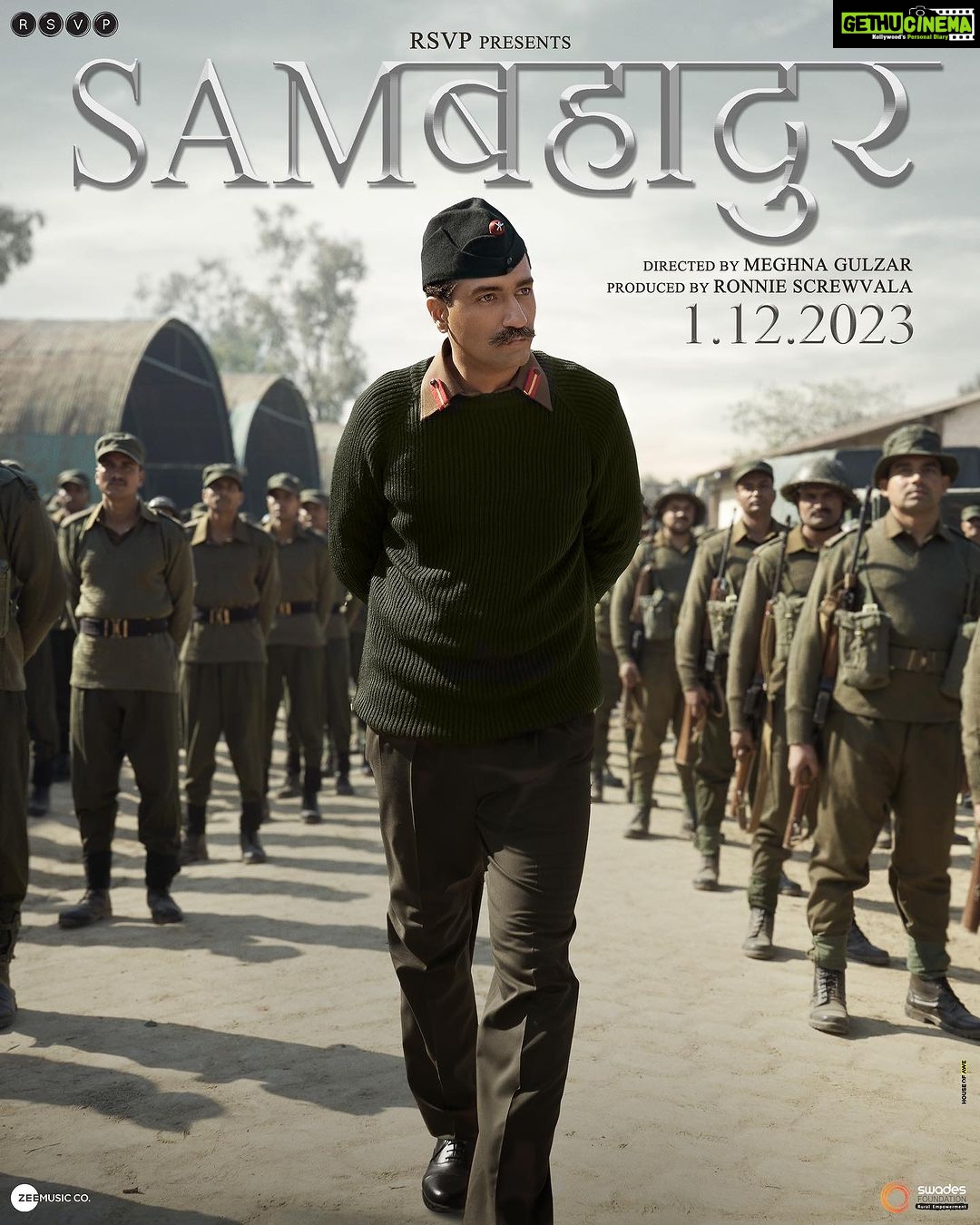 Fatima Sana Shaikh Instagram - यह कहानी है about the man who dedicated his life to the Indian Army, to the nation. Trailer Out Tomorrow! #Samबहादुर in cinemas 1.12.2023 #SamBahadur #SamIsHere @meghnagulzar @vickykaushal09 @sanyamalhotra_ @ronnie.screwvala @mohdzeeshanayyub @neerajkabi @realgovindnamdev @aanjjan.srivastav @bhavani.iyer @ishantanus @rsvpmovies @maharrshshah @zeemusiccompany