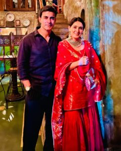 Gautam Rode Instagram - Karwachauth 2023 ♥️

#karwachauth #love #rodeway #rodelife #2023 
#dinner #fasting #redsuit #redandblack #royal
