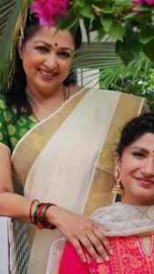 Gautami Instagram - #onamcelebration with my #princess 

#entekeralam