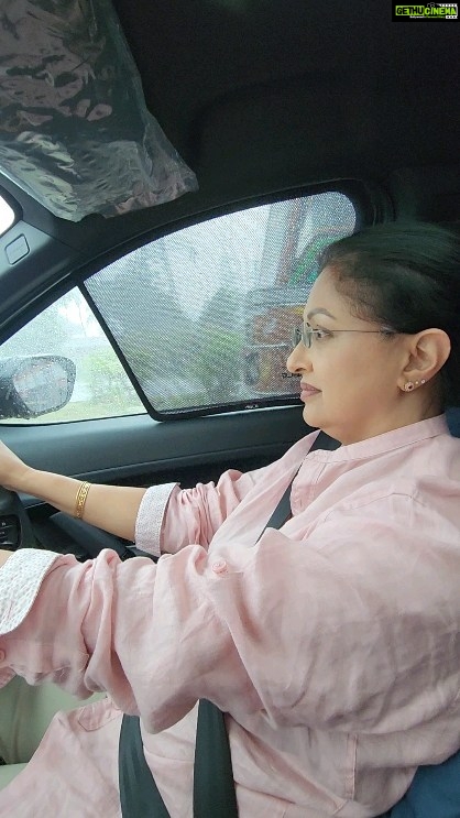 Gautami Instagram - The skies suddenly opened up and a good drive became beautiful! 🌧🌧🌧 It's the little moments that bring magic into our lives ✨️ #mansoon #rain #banglore #chennai