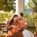 Gayathri Yuvraaj Instagram - The most valuable gift God has given me is you! Love you @yuvi_smart 💕👫👨‍👩‍👦🤰 Makeover @saranyamakeoverartistry Camera 📷 @karthikha_photography @styl_by_prathi @kavinilavan_filmmaker #37weekscompleted #expectingsoon👶🏻👣❤️❤️ #🤗