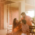 Gayathri Yuvraaj Instagram - The most important thing in the world is family and love.” 👨‍👩‍👦 @yuvi_smart #tarunyuvaraj Happy saraswati puja to all 🙏🏻 Makeover @saranyamakeoverartistry Camera 📷 @karthikha_photography @styl_by_prathi @kavinilavan_filmmaker #happyfamily #belssedfamily #👨‍👩‍👦