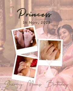 Gayathri Yuvraaj Instagram - Exciting news! Princess arrived !! Delighted to share that a beautiful baby girl arrived today early morning, sharing her mother's birthday. Both mom and baby are doing great. Grateful for all the love and blessings. 💕👶🎉